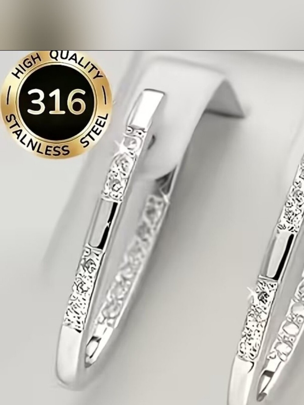 Beautiful Stainless Steel Pendant Earrings- NEW!